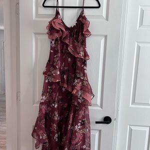 Floral ruffle maxi dress